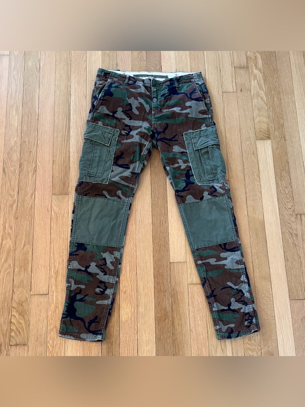 Vintage Ralph Lauren Denim And Supply Cargo Pants Camo Corduroy 28(act 31)